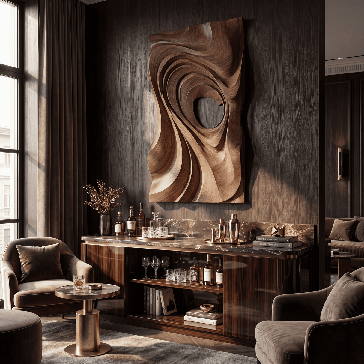 Modern Abstract Wall Panel Decor For Study Area
