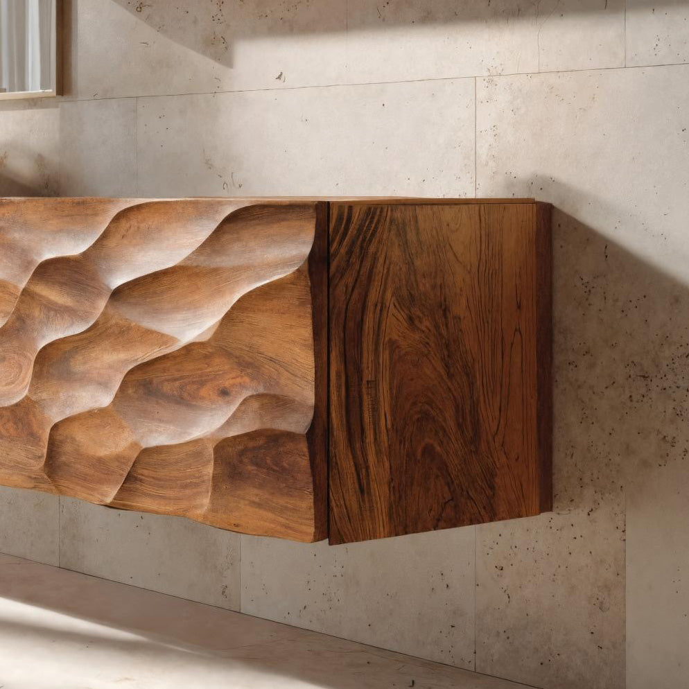 Sculptural Wall Mounted Bathroom Vanity For Bathroom Space