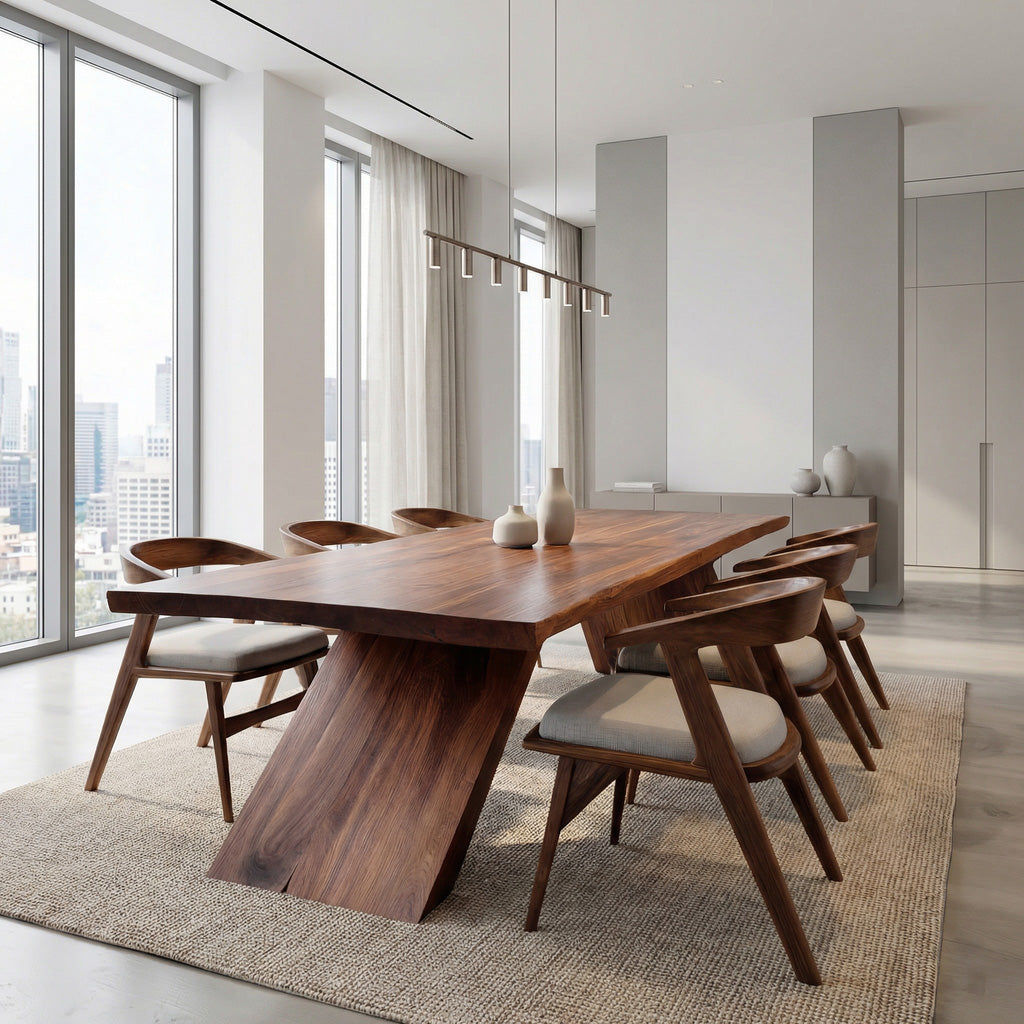 Modern Minimal Wooden Dining Table For Dining Room
