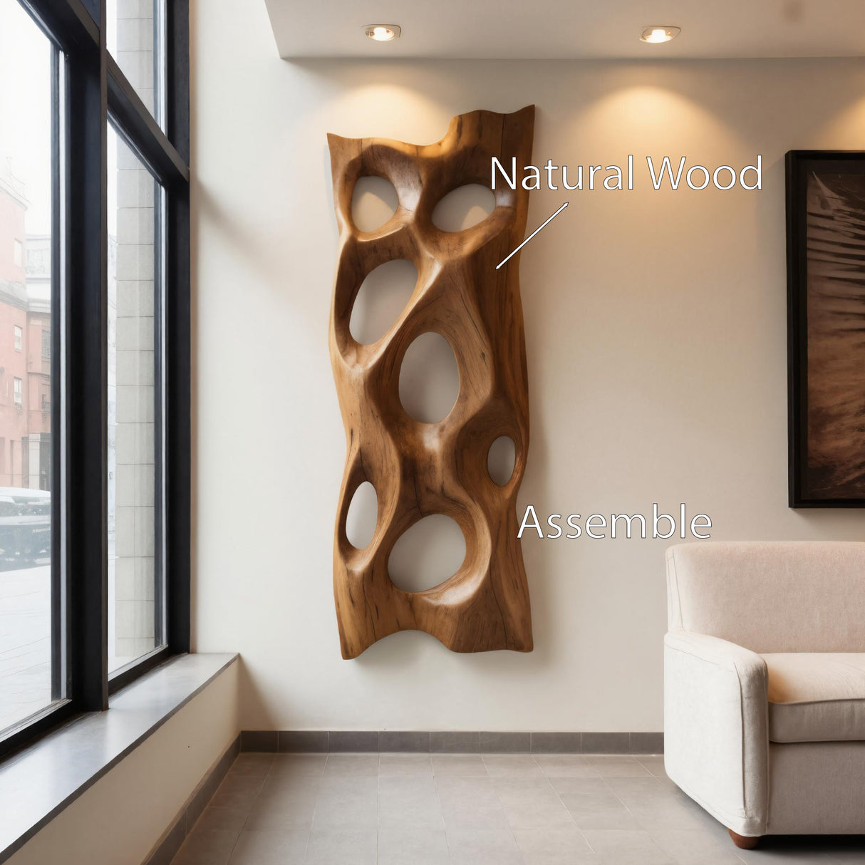 Contemporary Sculptural Wall Art With Abstract Design For Entryway