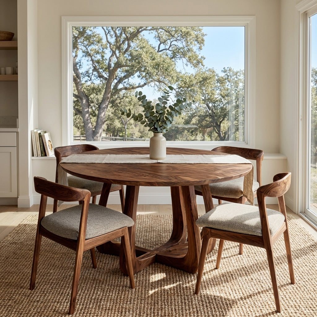 Mid Century Wooden Dining Table For Kitchen Furniture