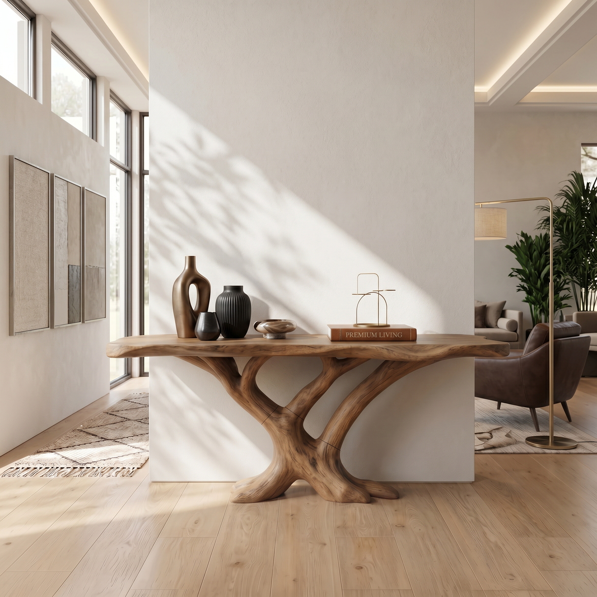 Contemporary Loop Console Table Modern Hallway
