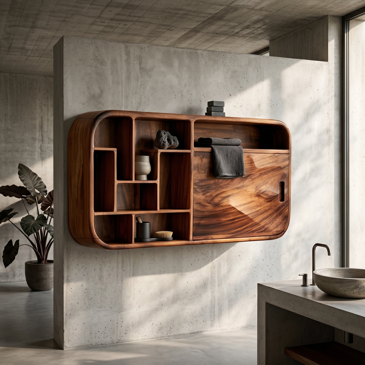 Contemporary Capsule Bathroom Cabinet Modern Bathroom