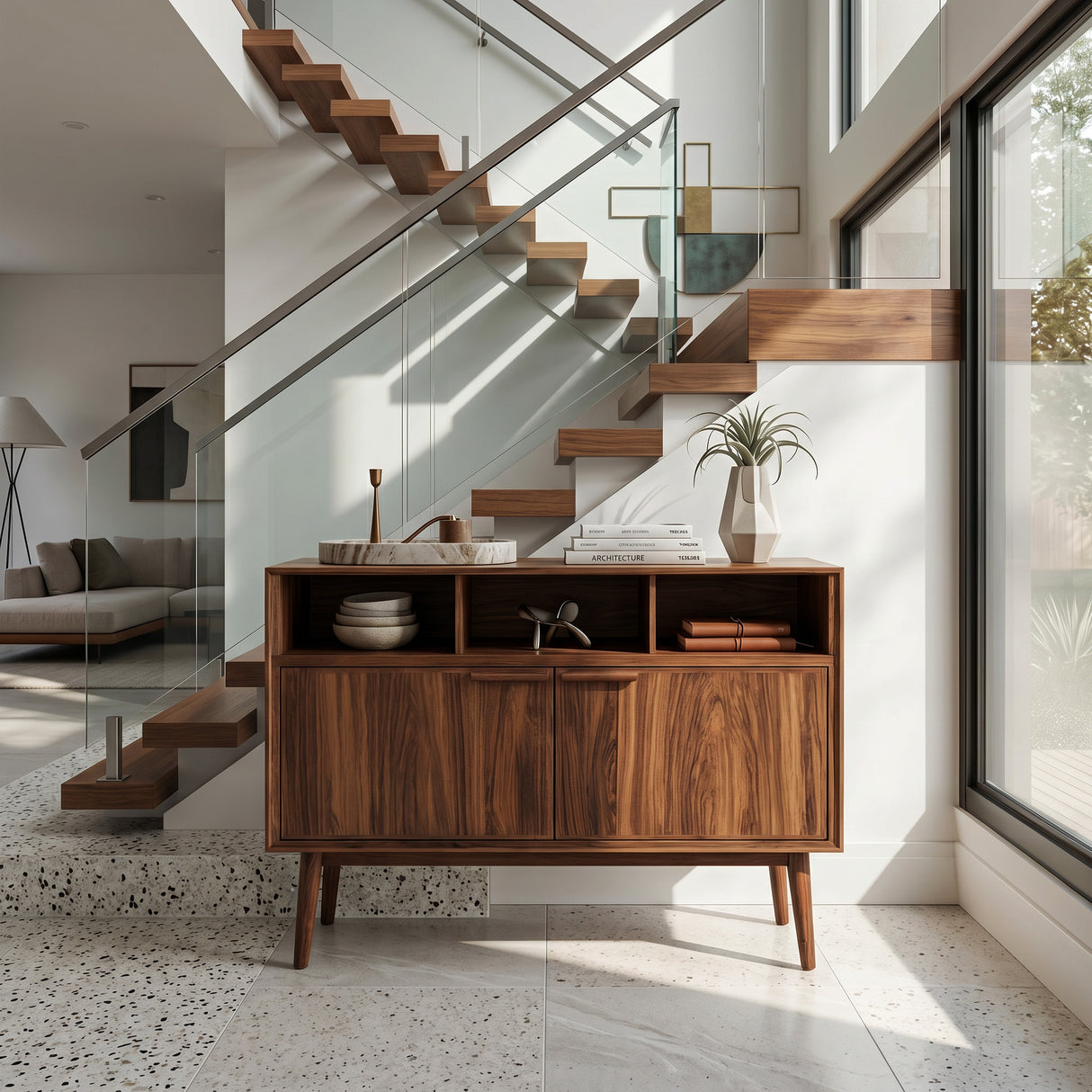 Contemporary Rectangular Console Table For Designer Living Room