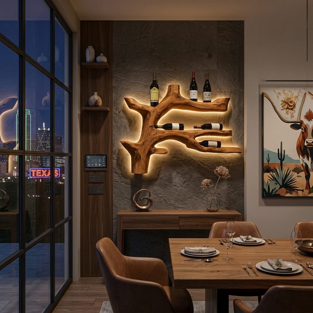 Modern Branch Wine Rack Wall Mount For Dining Wall Decor