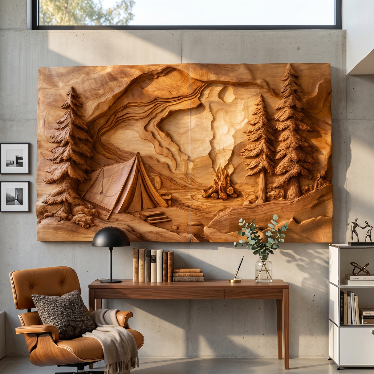 Nature Inspired Forest Wood Wall Art For Rustic Cabin Interior Decor