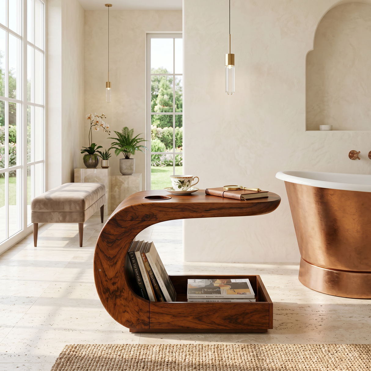Modern Artistic Side Table For Bedroom Interior Design