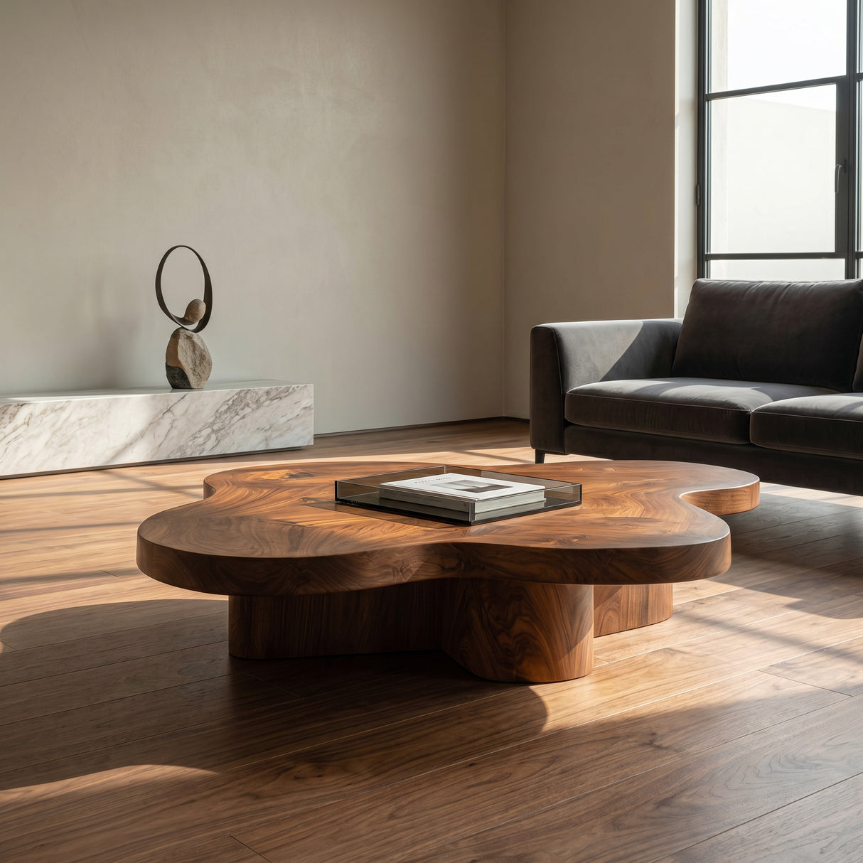 Organic Coffee Table With Unique Cloud-shapes For Living Room