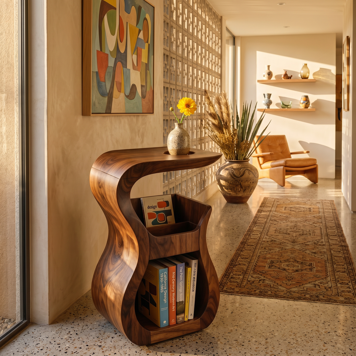 Contemporary Flowing Drink Table For Open Concept Interior