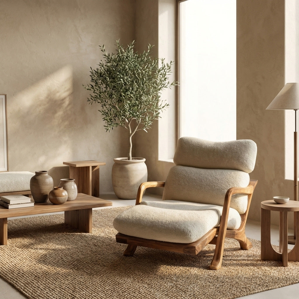 Mid Century Lounge Chair Unique Design For Living Room