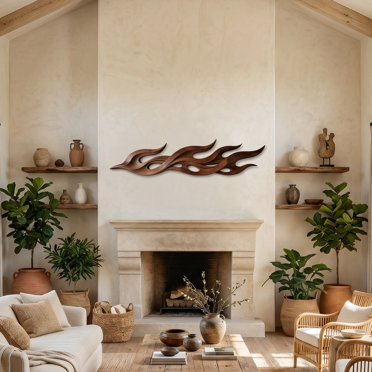 Scandinavian Relief Wall Art For Formal Sitting Room
