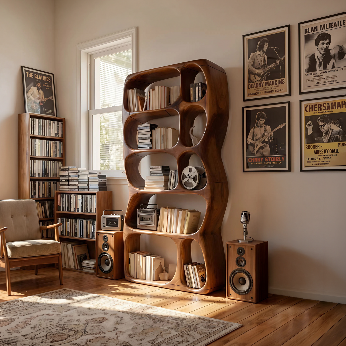 Minimalist Decorative Bookcase Storage Organizer For Bedroom Space
