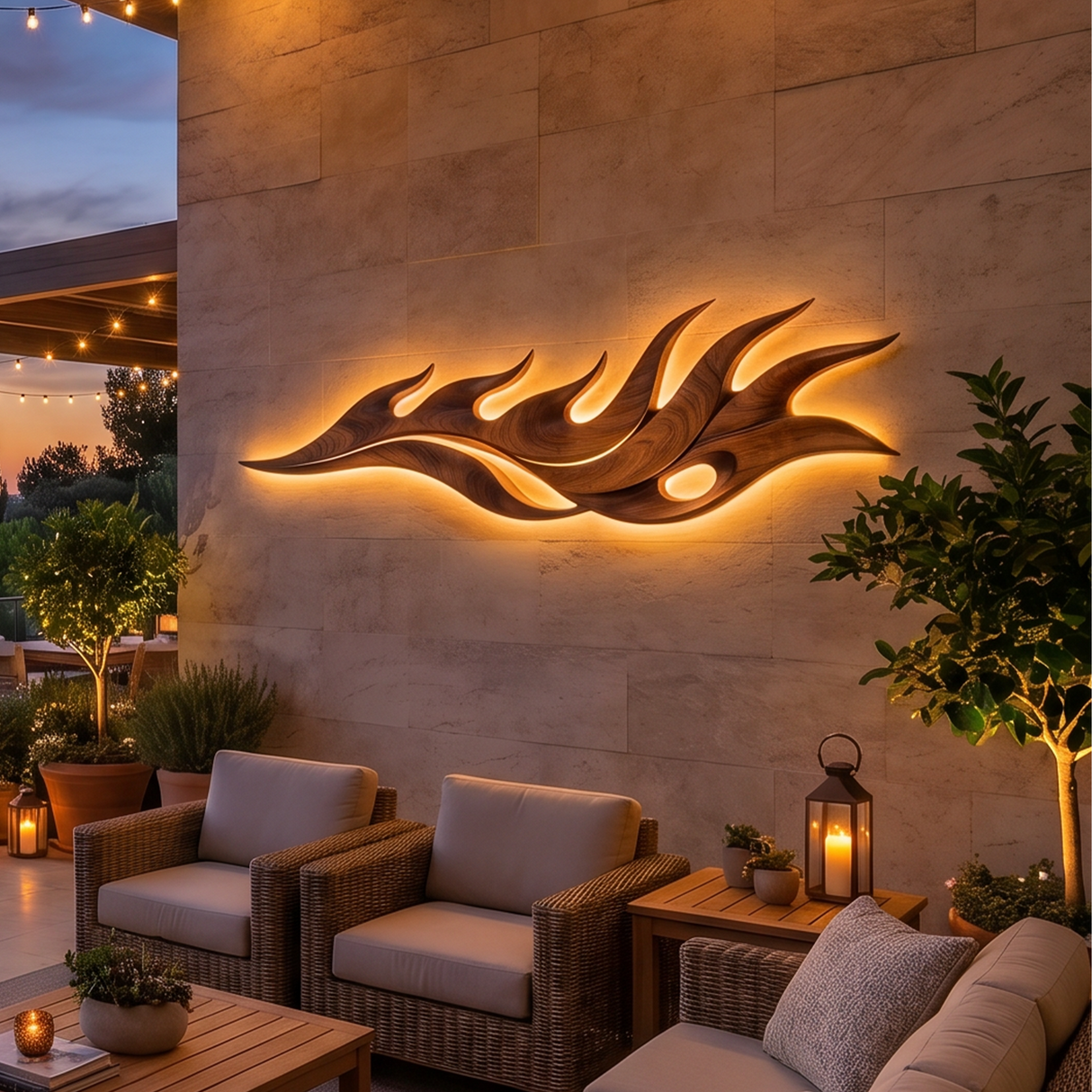 Modern Contour Wall Art Panel For Reading Lounge Area