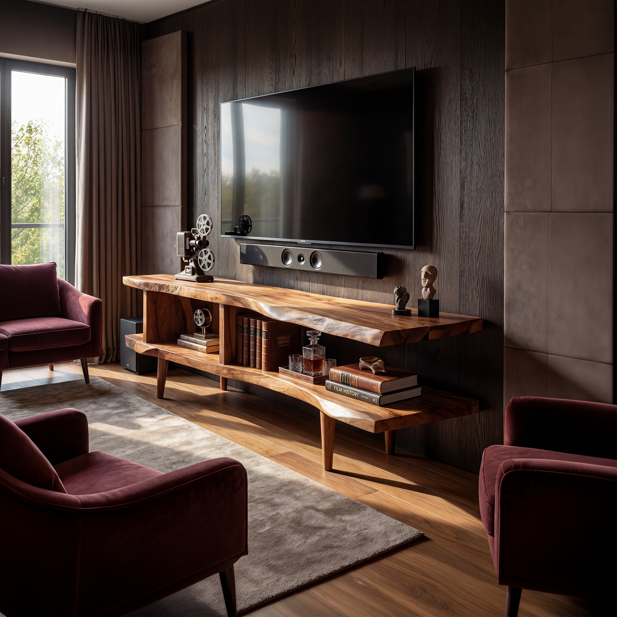 Contemporary Linear TV Stand For Apartment Interior