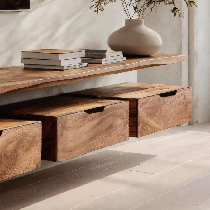 Modern TV Console Open Storage For Living Room