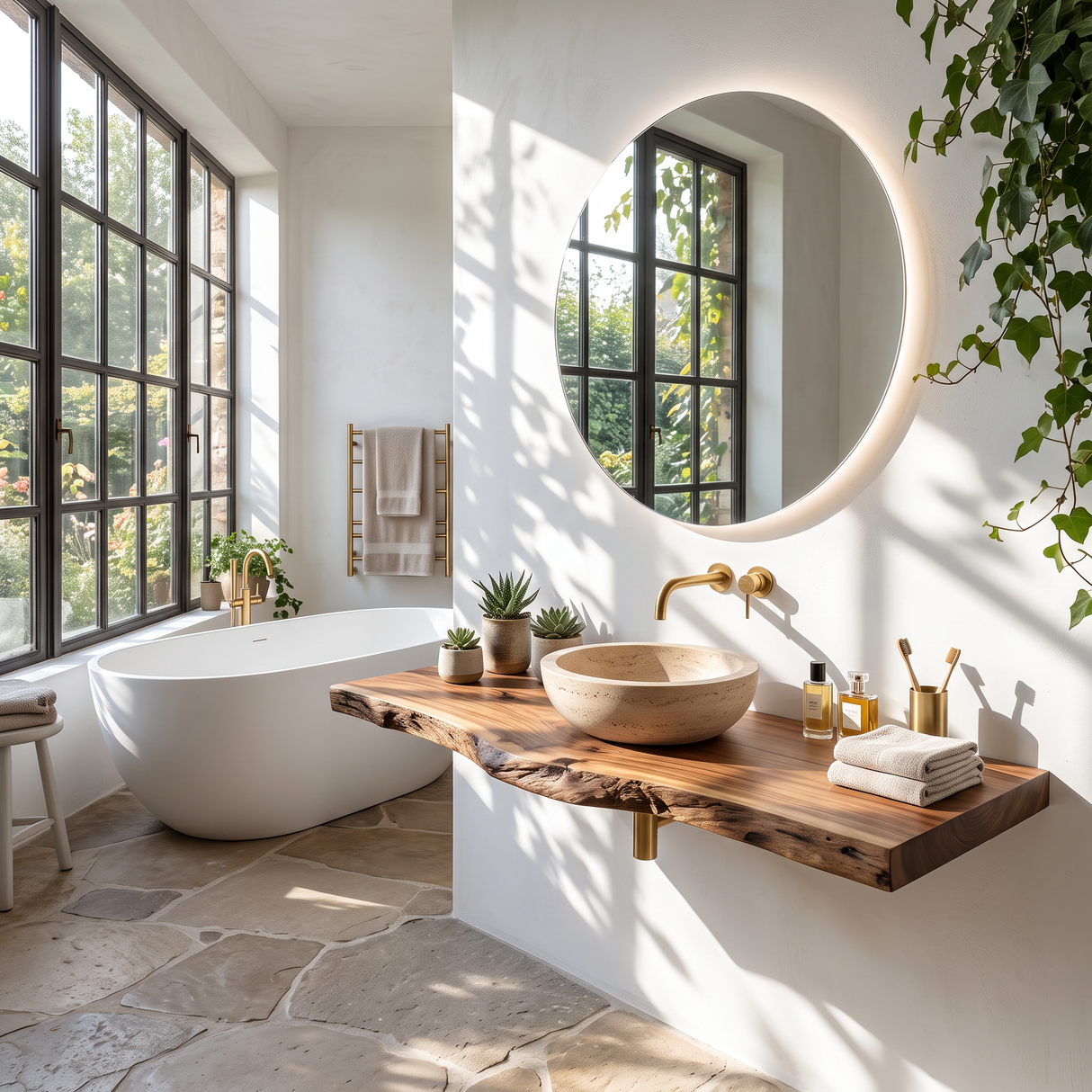 Handcrafted Vanity With Storage For Bathroom Design