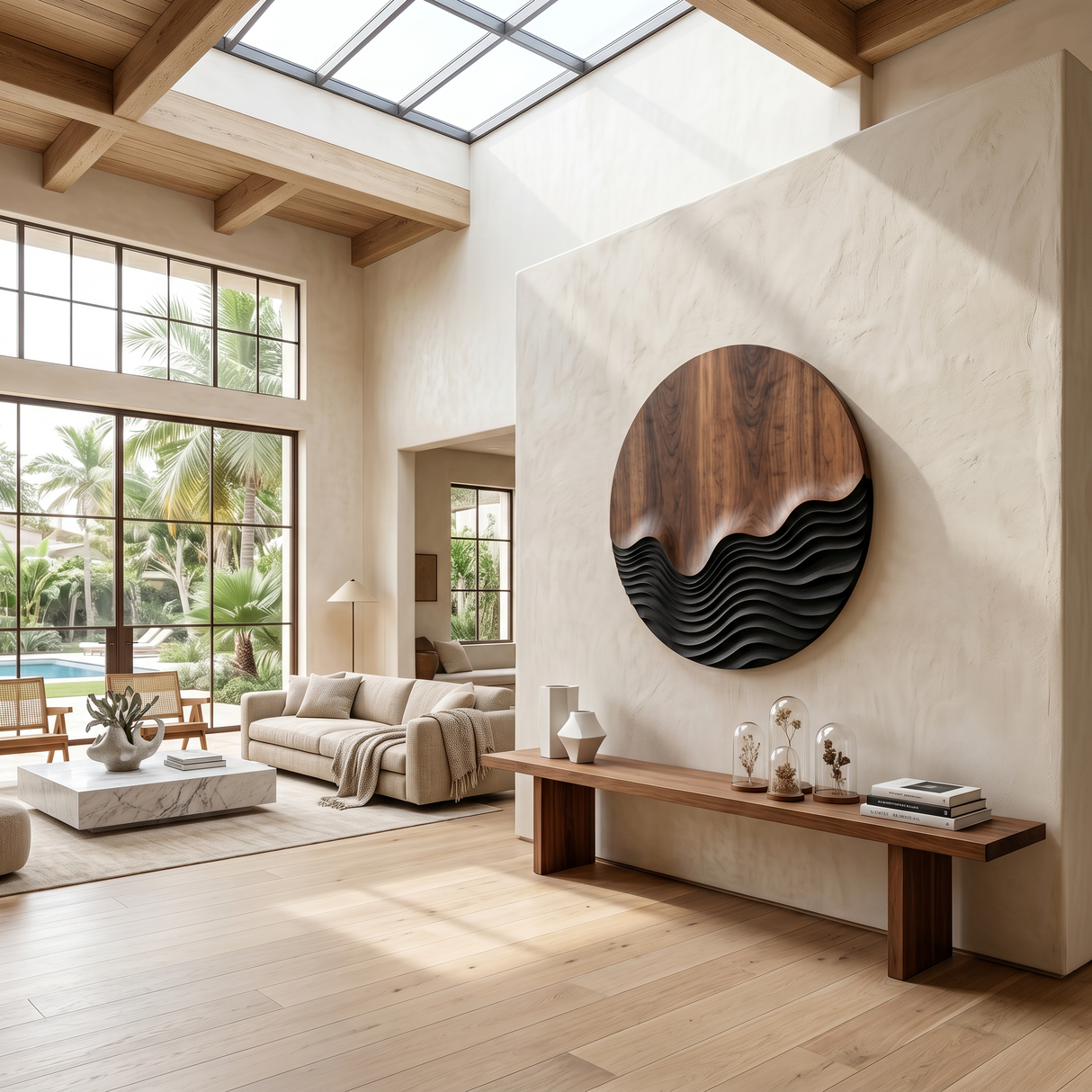 Modern Circular Wave Wall Art For Living Space