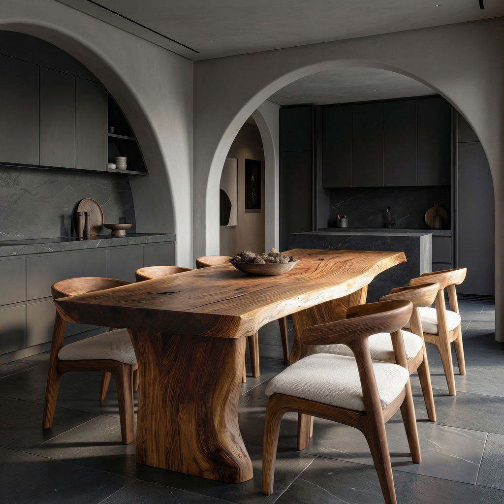 Wabi Sabi Handcrafted Dining Table For Dining Room