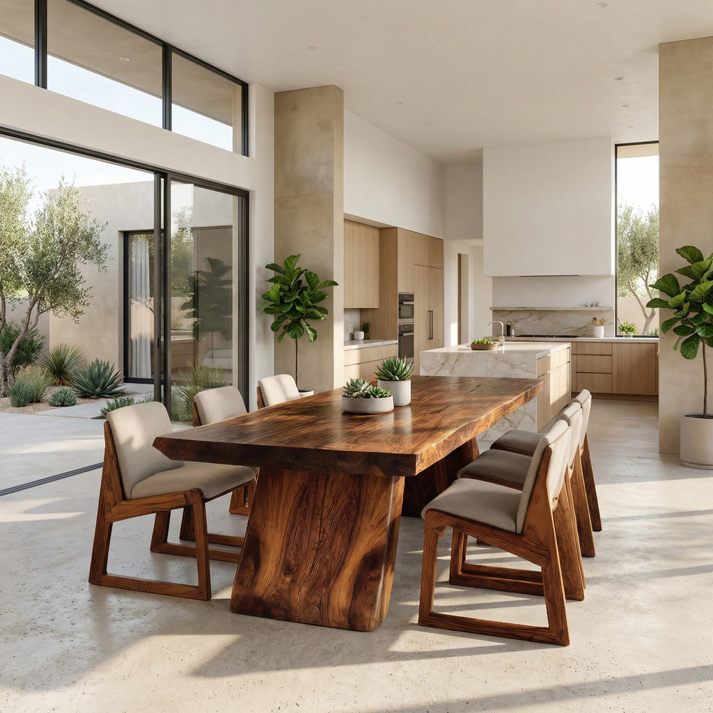Modern Handcrafted Wooden Dining Table For Dining Room