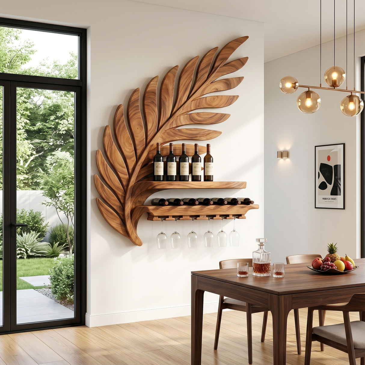Industrial Wall Wine Rack For Loft Interior