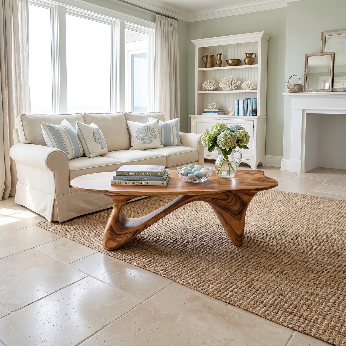 Farmhouse Low Table For Warm Living Room