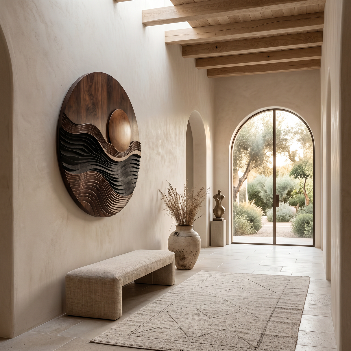 Modern Circular Landscape Wall Art For Living Room