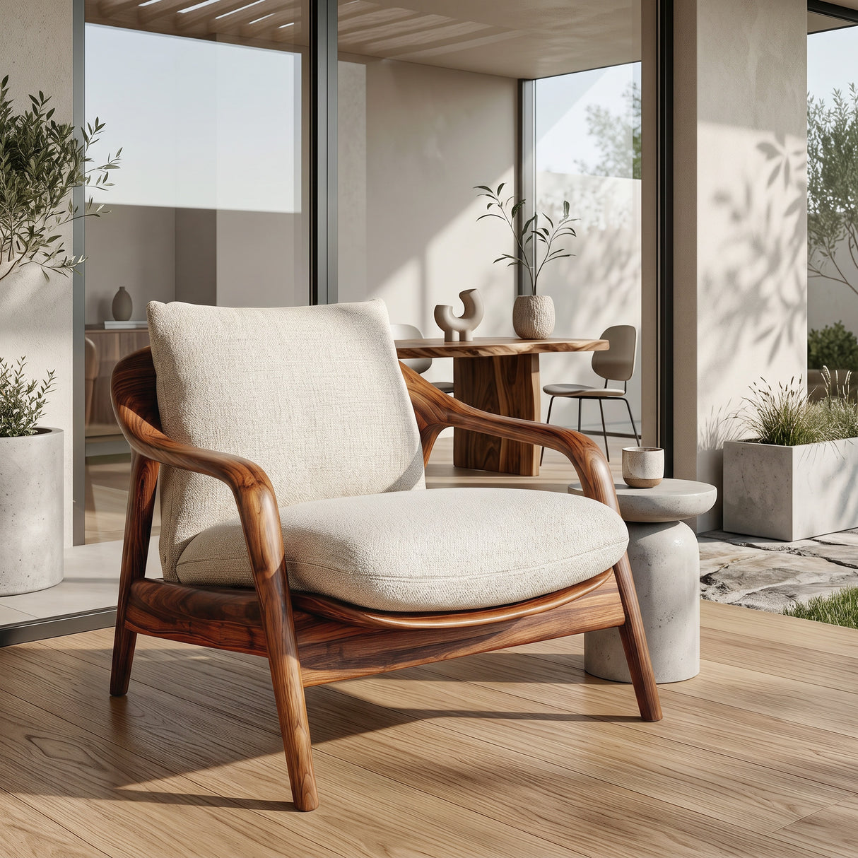 Organic Sculptural Armchair For Luxury Living Room