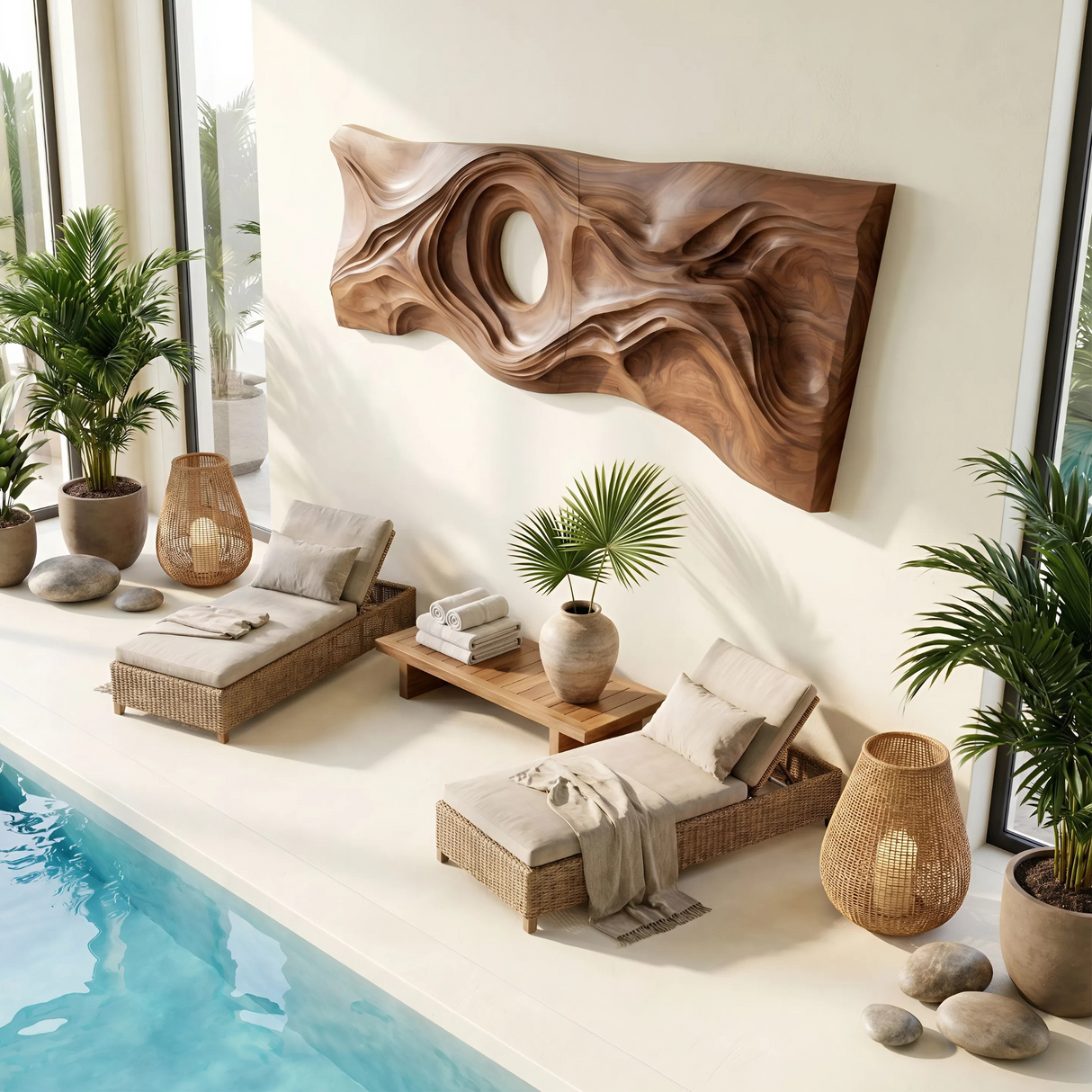 Modern Abstract Relief Wall Sculpture Panel For Entryway