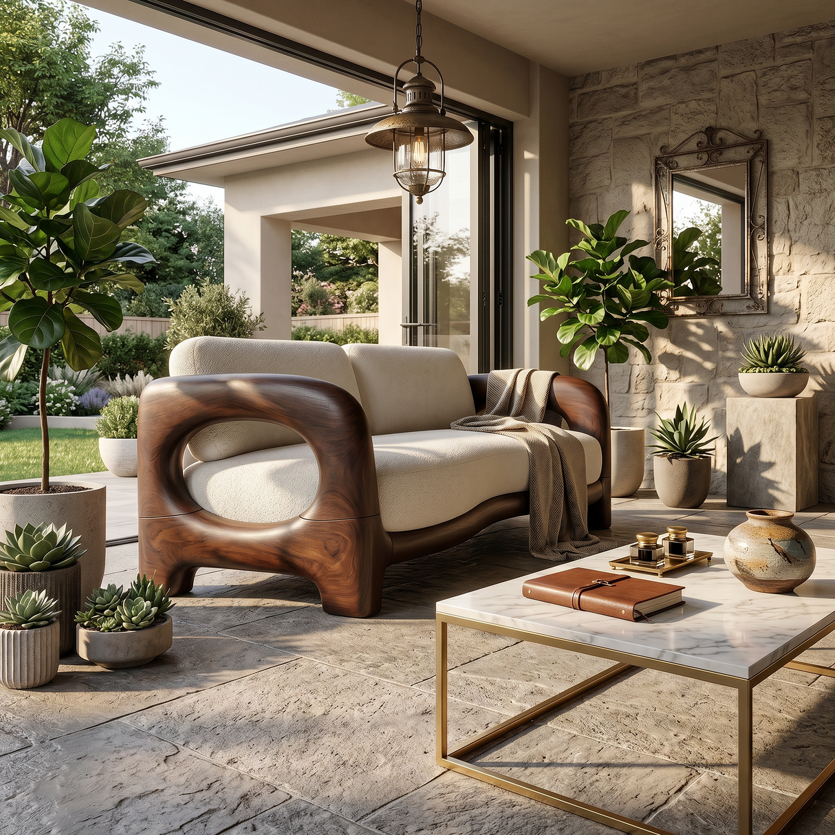 Organic Loop Frame Sofa Luxury Modern Residence