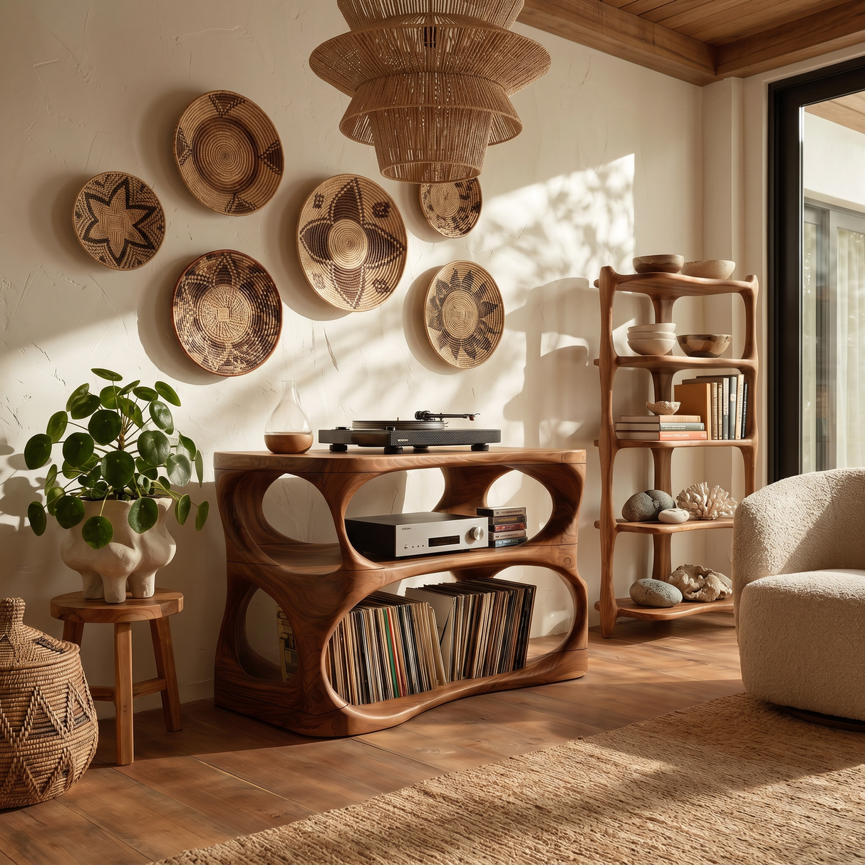 Modern Vinyl Display Stand For Entertainment Interior Space