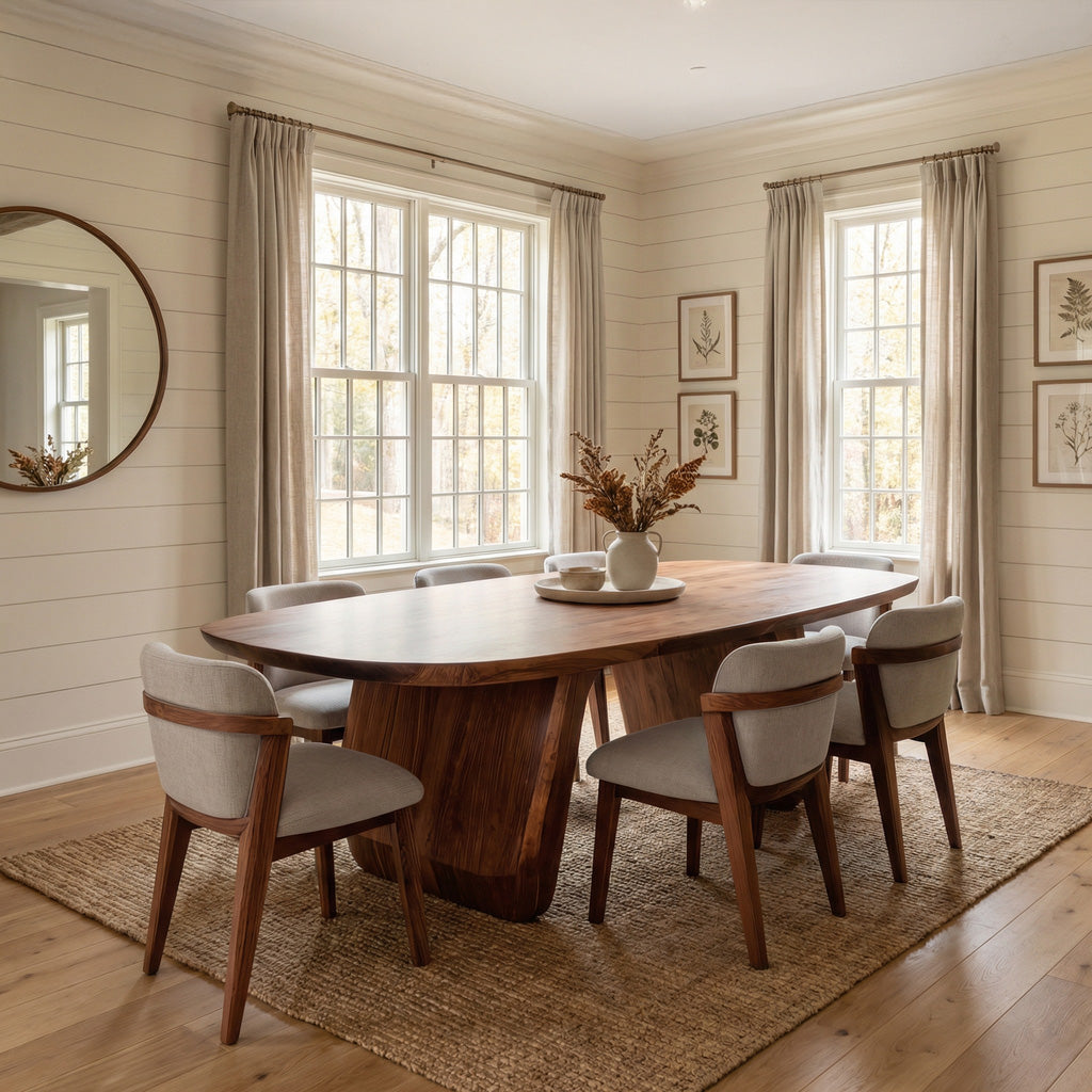 Mid Century Organic Dining Table For Dining Room