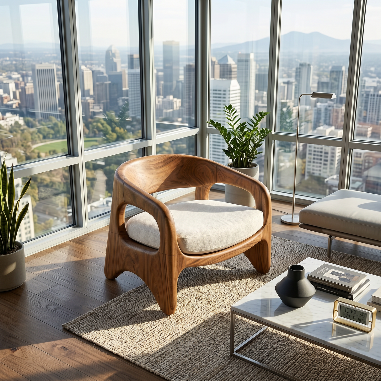 Coastal Contemporary Accent Chair Ocean View Living Room