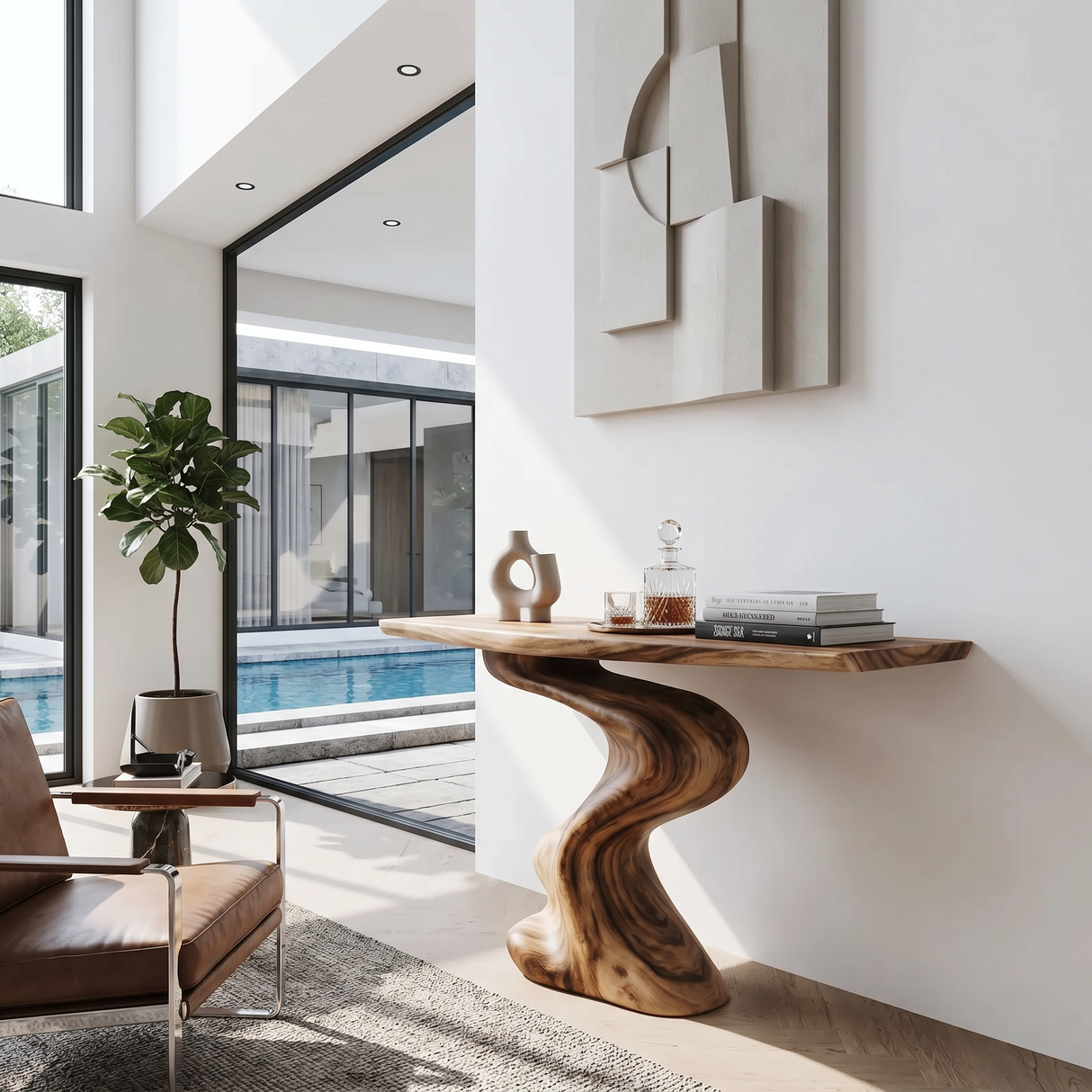 Handcrafted Modern Console Table Furniture Decor