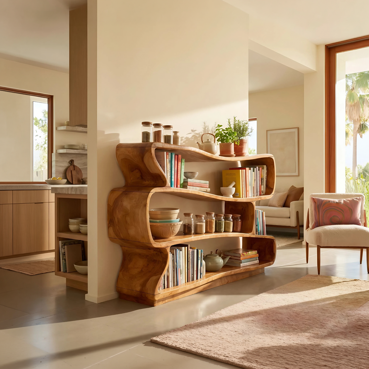 Minimalist Decorative Bookshelf Storage Organizer For Living Room