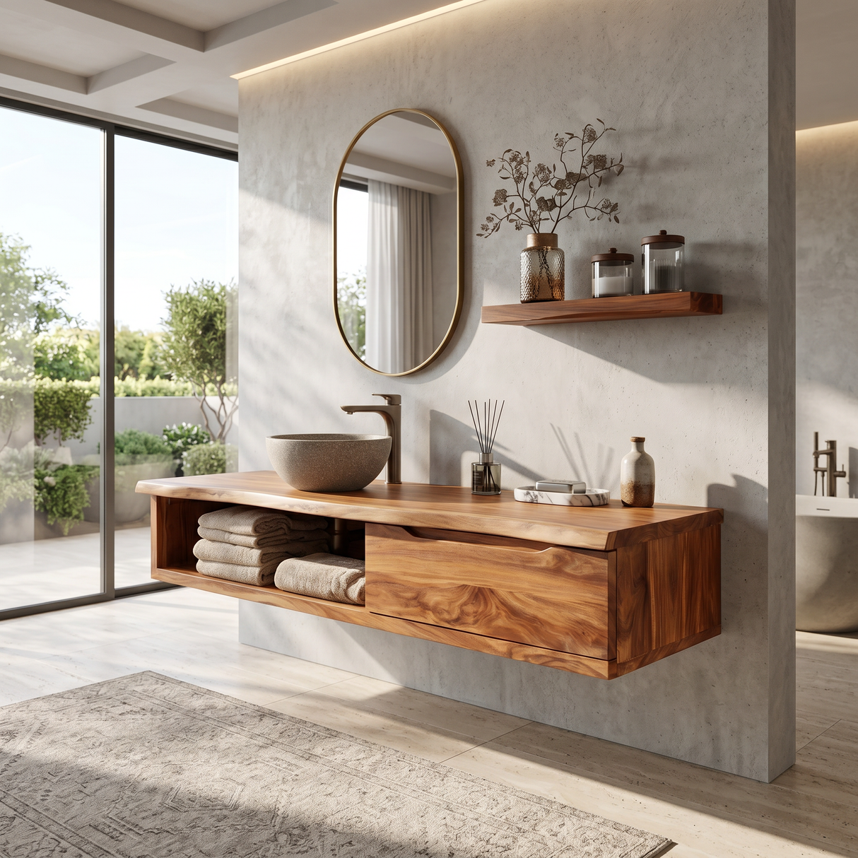 Scandinavian Bathroom Storage Cabinet Family Bathroom