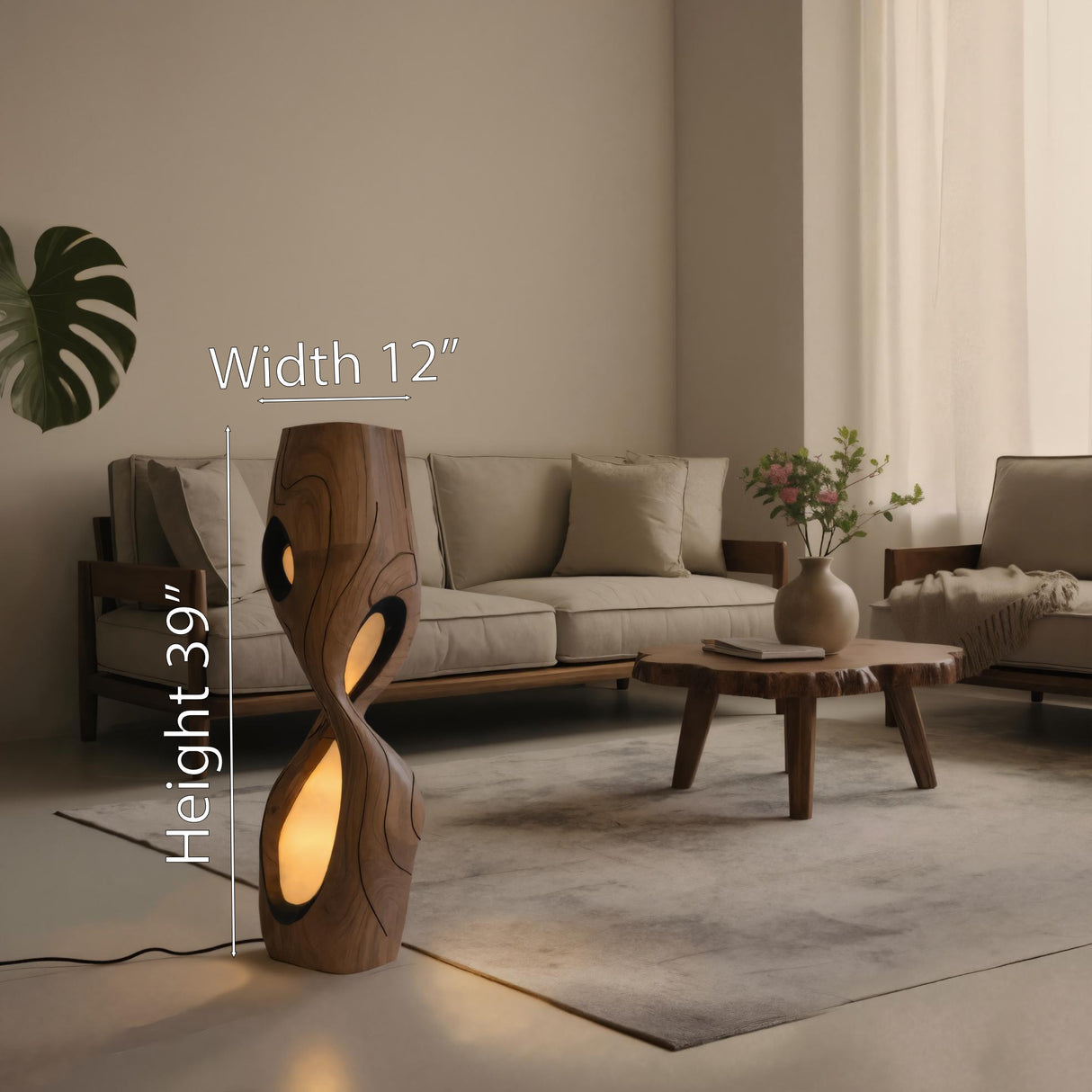 Modern Sculptural Floor Lamp For Living Room Or Bedroom