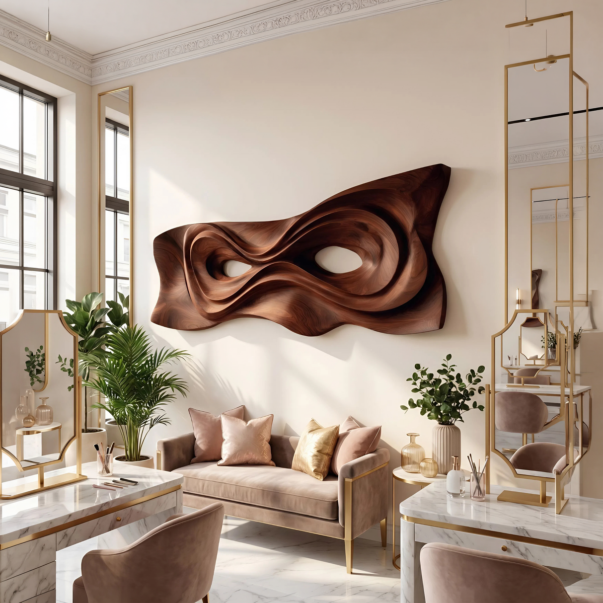 Contemporary Organic Wall Art Panel For Bedroom Space
