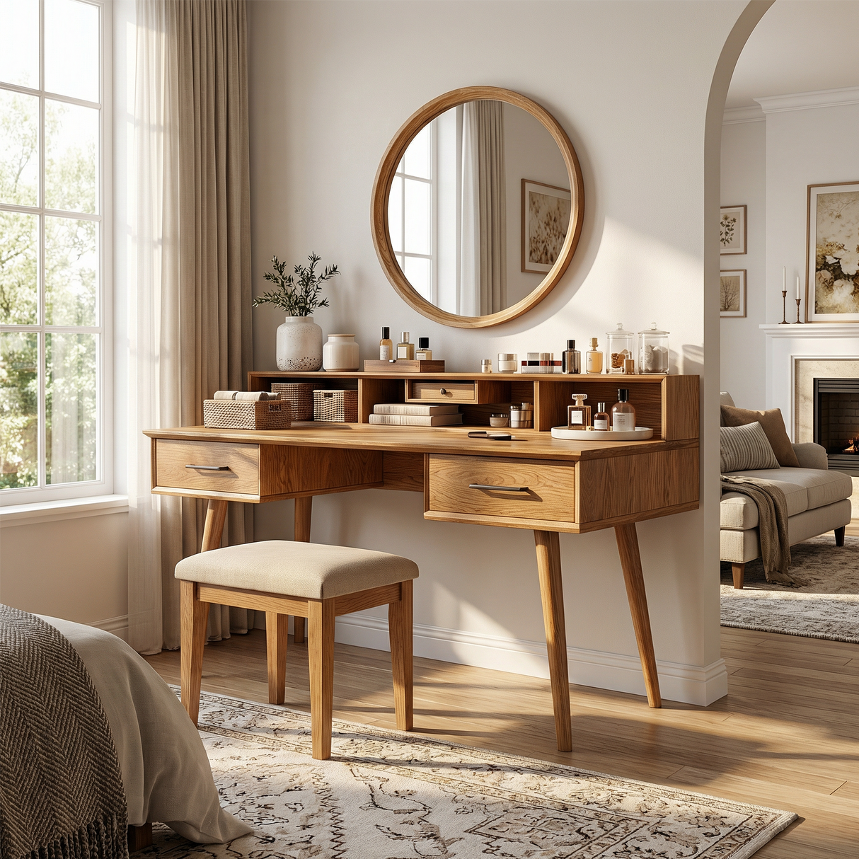 Elegant Vanity Table Bedroom Dressing Area Personal Beauty Space