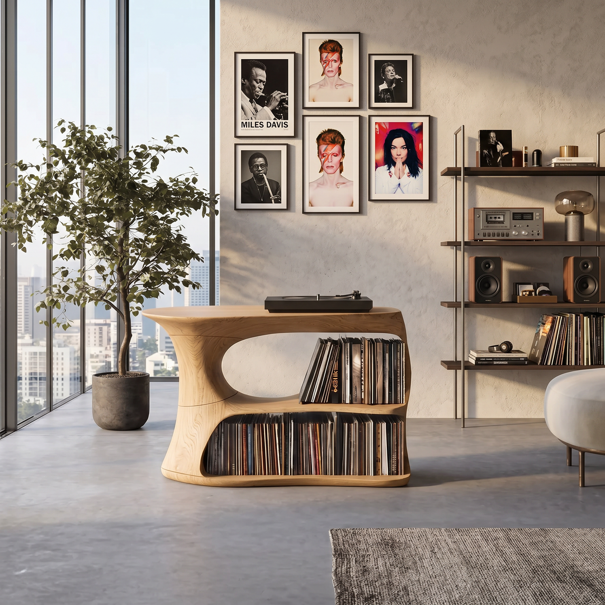 Farmhouse Record Cabinet For Entryway Organization