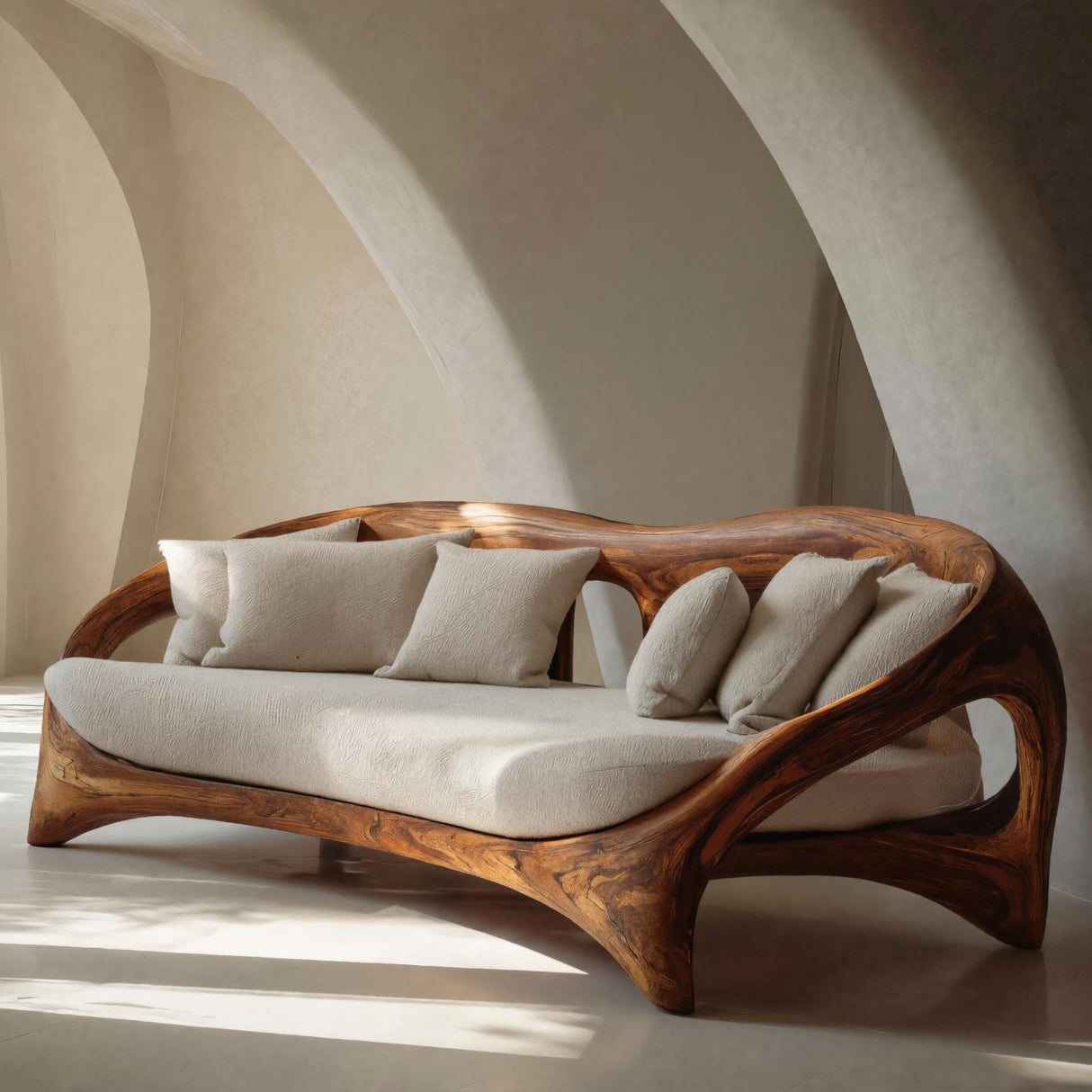Organic Curved Sofa For Living Room Furniture