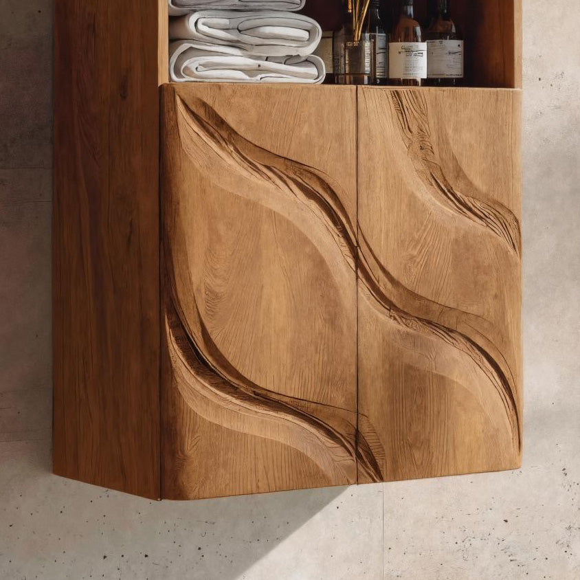 Contemporary Bathroom Cabinet Waves Design For Bathroom