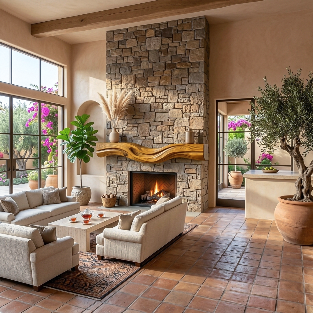 Rustic Fireplace Mantel With Live Edge Design For Cozy Home