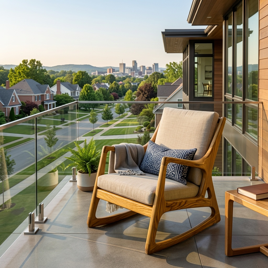 Organic Wooden Chair Curved Back Design For Home