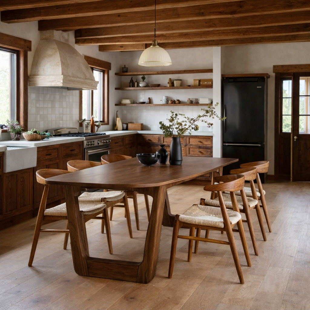 Quiet Luxury Dining Table With Soft Sculptural Edges For Dining Room