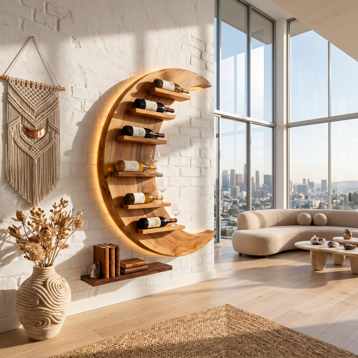 Minimalist Compact Wine Holder For Small Apartment