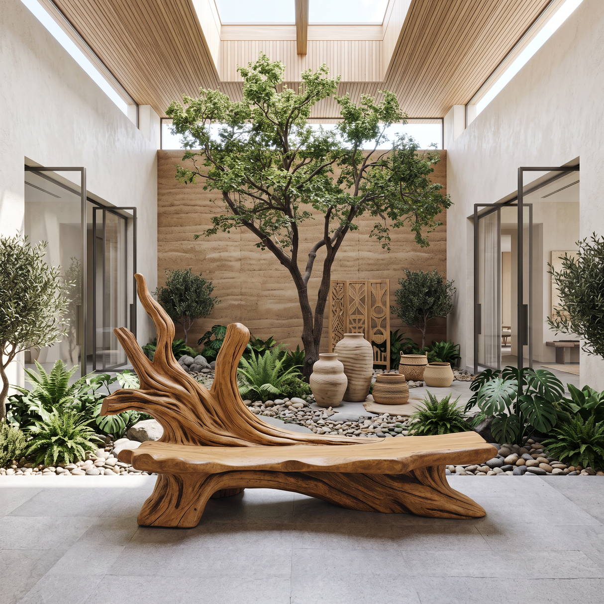 Farmhouse Branch Bench Outdoor Decor For Charming Backyards