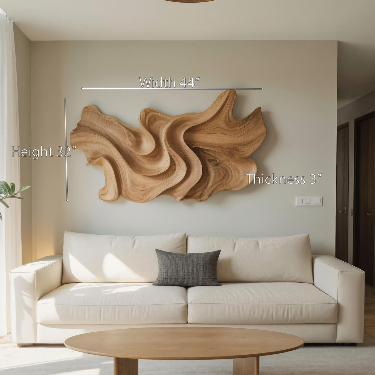 Modern Sculptural Wall Art With Abstract Design For Bedroom