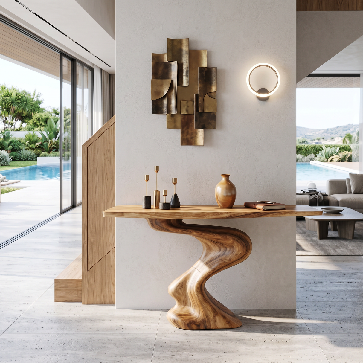 Handcrafted Modern Console Table Furniture Decor
