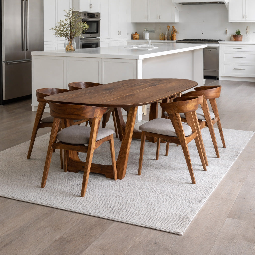 Modern Artistic Dining Table With Sculptural Presence For Dining Room