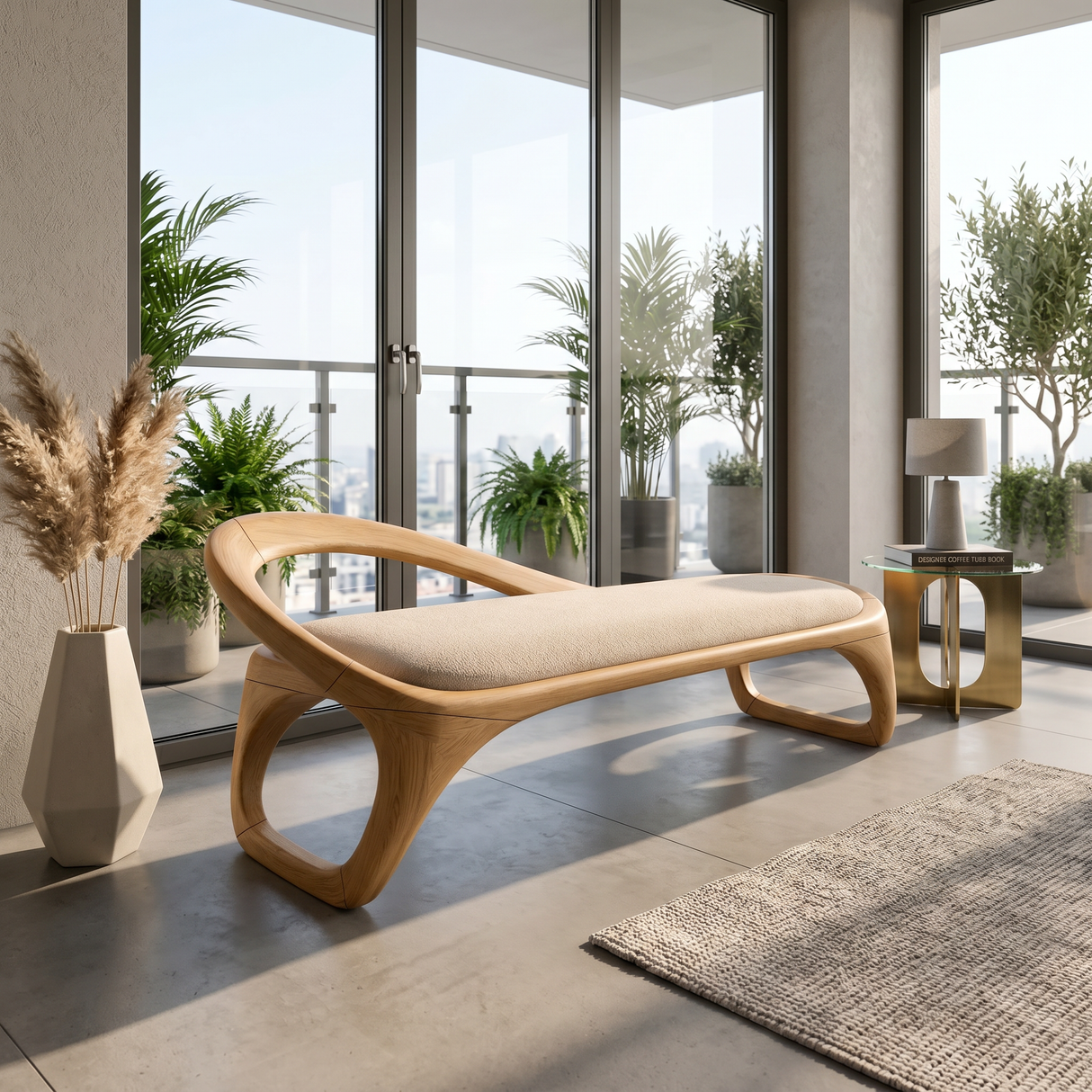 Luxury Sculptural Bench Penthouse Interior